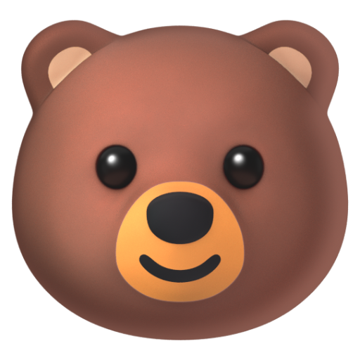 Emoji Gấu 🐻 dạng 3D