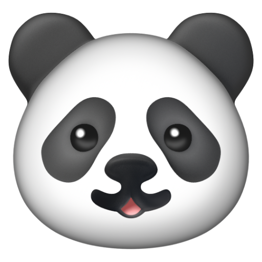 Emoji Mặt gấu trúc 🐼 dạng 3D