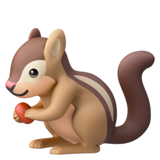Emoji Sóc chuột 🐿 dạng 3D