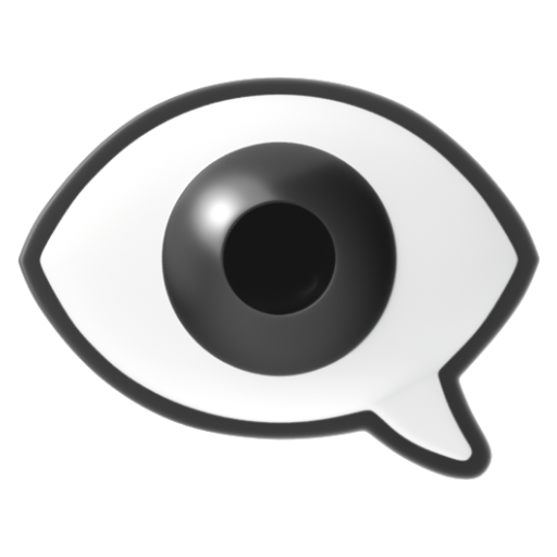 Emoji Mắt trong bong bóng lời nói 👁‍🗨 dạng 3D