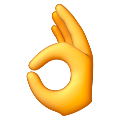 Emoji Bàn tay làm dấu OK 👌 dạng 3D