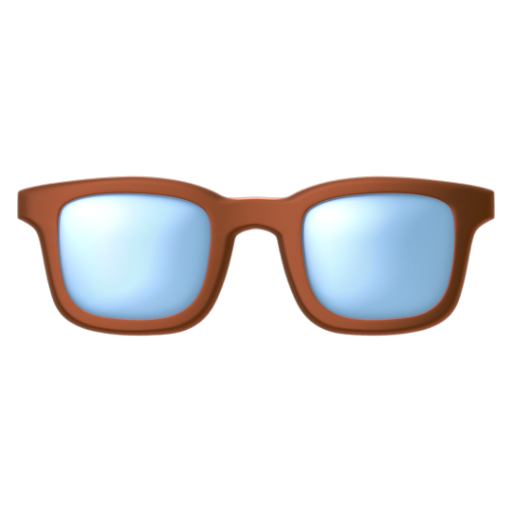 Emoji Kính mắt 👓 dạng 3D