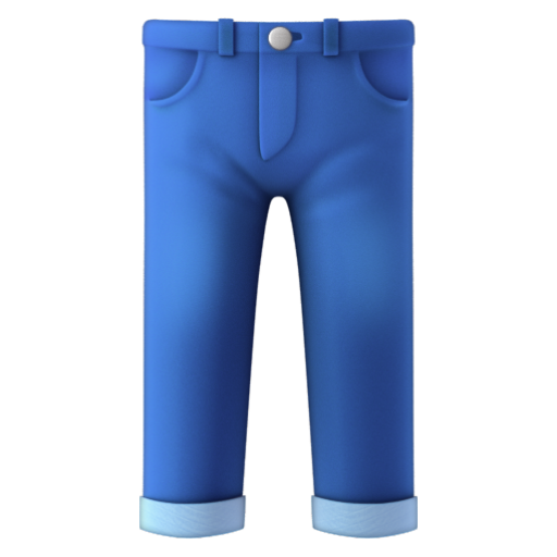 Emoji Quần bò 👖 dạng 3D