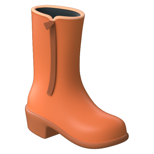 Emoji Giày bốt nữ 👢 dạng 3D