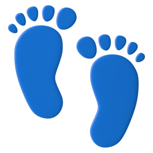 Emoji Dấu chân 👣 dạng 3D