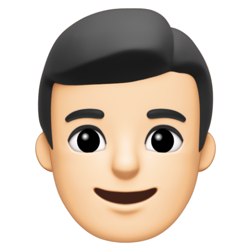 Emoji Đàn ông: màu da sáng 👨🏻 dạng 3D