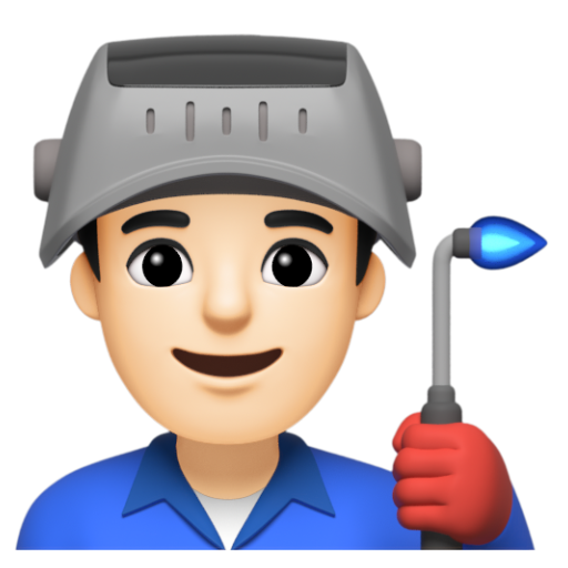 Emoji Công nhân nhà máy nam: màu da sáng 👨🏻‍🏭 dạng 3D