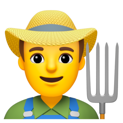 Emoji Nông dân nam 👨‍🌾 dạng 3D