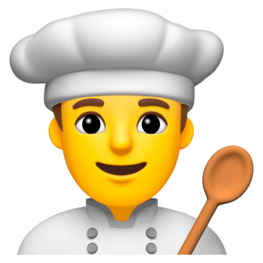 Emoji Đầu bếp nam 👨‍🍳 dạng 3D