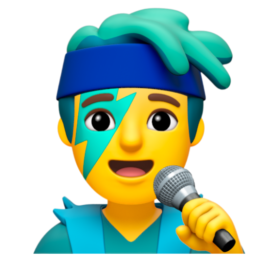 Emoji Nam ca sĩ 👨‍🎤 dạng 3D
