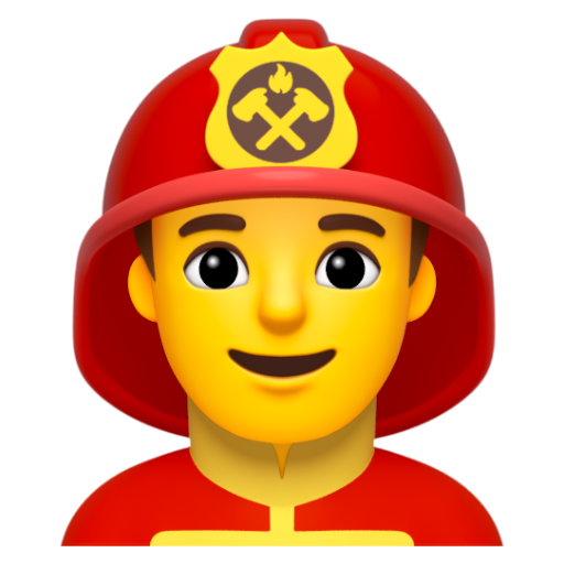 Emoji Lính cứu hỏa nam 👨‍🚒 dạng 3D