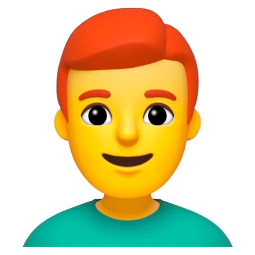 Emoji Đàn ông: tóc đỏ 👨‍🦰 dạng 3D