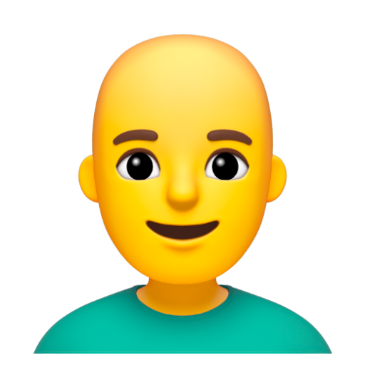 Emoji Đàn ông: hói 👨‍🦲 dạng 3D