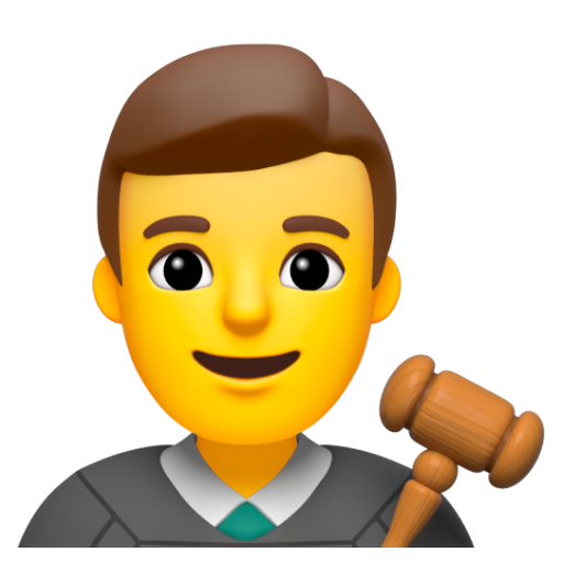 Emoji Thẩm phán nam 👨‍⚖ dạng 3D