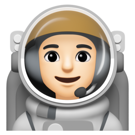 Emoji Phi hành gia nữ: màu da sáng 👩🏻‍🚀 dạng 3D