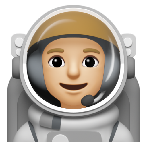 Emoji Phi hành gia nữ: màu da sáng trung bình 👩🏼‍🚀 dạng 3D