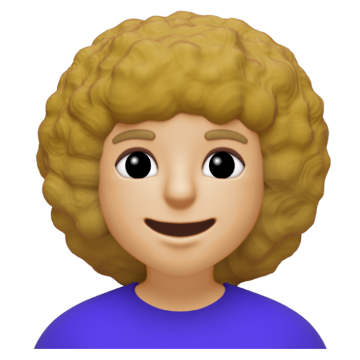 Emoji Phụ nữ: màu da sáng trung bình, tóc xoăn 👩🏼‍🦱 dạng 3D