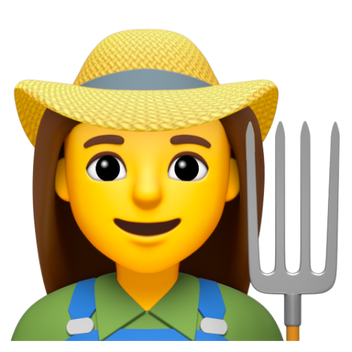 Emoji Nông dân nữ 👩‍🌾 dạng 3D