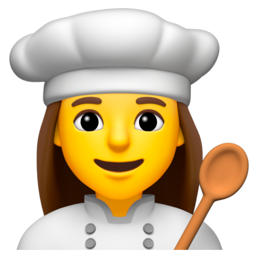 Emoji Đầu bếp nữ 👩‍🍳 dạng 3D