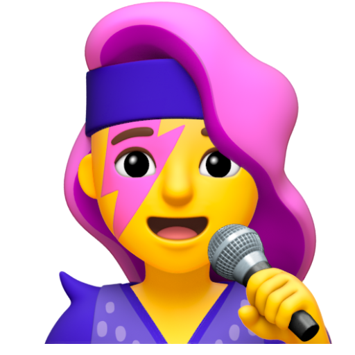 Emoji Nữ ca sĩ 👩‍🎤 dạng 3D
