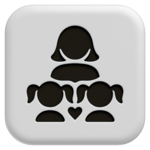 Emoji Gia đình: phụ nữ, con gái, con gái 👩‍👧‍👧 dạng 3D