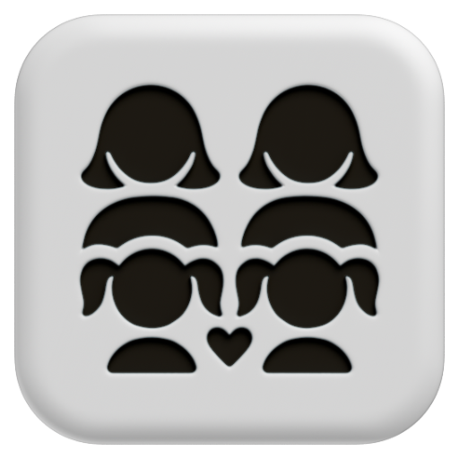 Emoji Gia đình: phụ nữ, phụ nữ, con gái, con gái 👩‍👩‍👧‍👧 dạng 3D