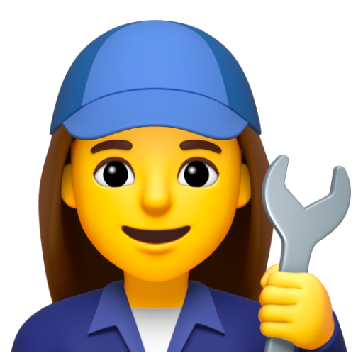Emoji Thợ máy nữ 👩‍🔧 dạng 3D