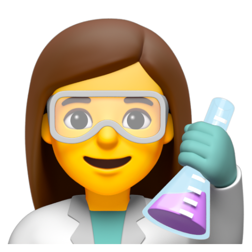 Emoji Nhà khoa học nữ 👩‍🔬 dạng 3D