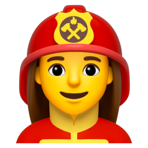 Emoji Lính cứu hỏa nữ 👩‍🚒 dạng 3D