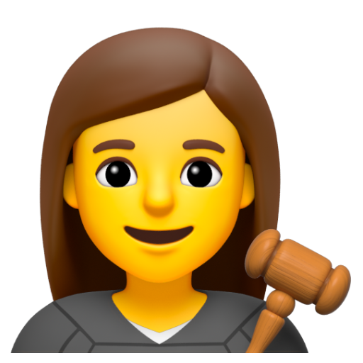 Emoji Thẩm phán nữ 👩‍⚖ dạng 3D