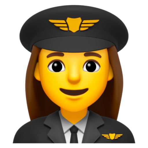 Emoji Phi công nữ 👩‍✈ dạng 3D