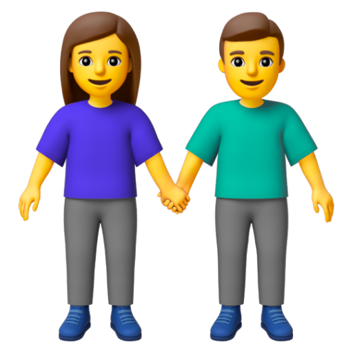 Emoji Người đàn ông và phụ nữ nắm tay 👫 dạng 3D