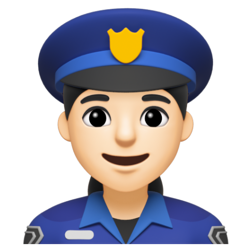 Emoji Cảnh sát nữ: màu da sáng 👮🏻‍♀ dạng 3D