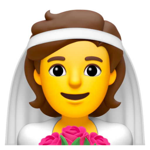 Emoji Người đội khăn voan 👰 dạng 3D