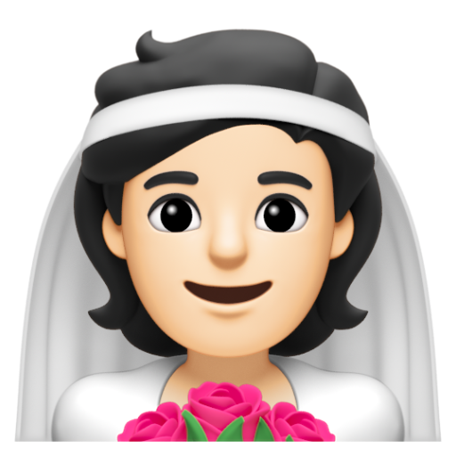 Emoji Người đội khăn voan: màu da sáng 👰🏻 dạng 3D