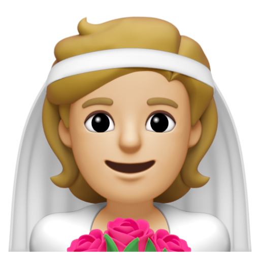Emoji Người đội khăn voan: màu da sáng trung bình 👰🏼 dạng 3D