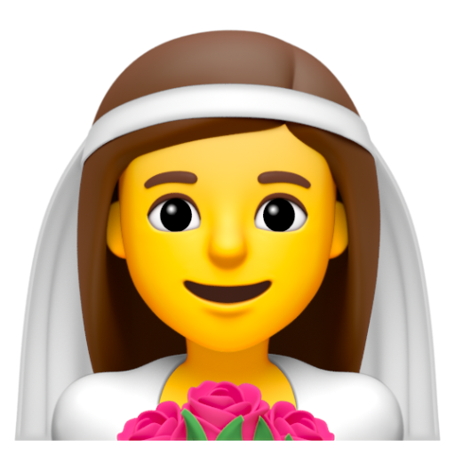 Emoji Người phụ nữ đội khăn voan 👰‍♀ dạng 3D