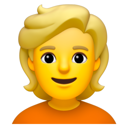 Emoji Người tóc vàng hoe 👱 dạng 3D