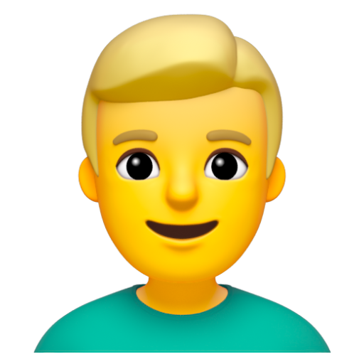 Emoji Người đàn ông tóc vàng hoe 👱‍♂ dạng 3D