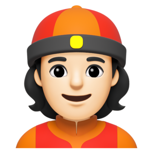 Emoji Người đàn ông đội mũ Trung Quốc: màu da sáng 👲🏻 dạng 3D
