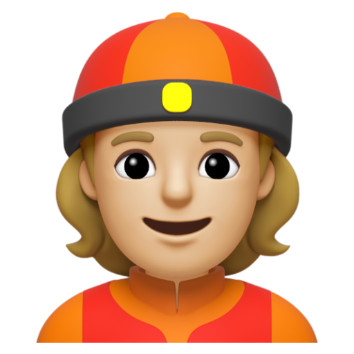 Emoji Người đàn ông đội mũ Trung Quốc: màu da sáng trung bình 👲🏼 dạng 3D