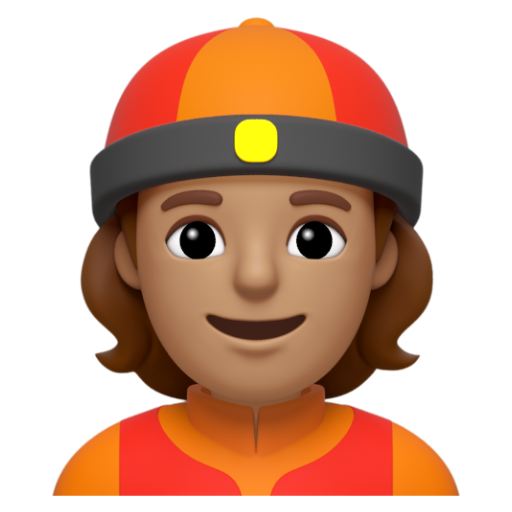 Emoji Người đàn ông đội mũ Trung Quốc: màu da trung bình 👲🏽 dạng 3D