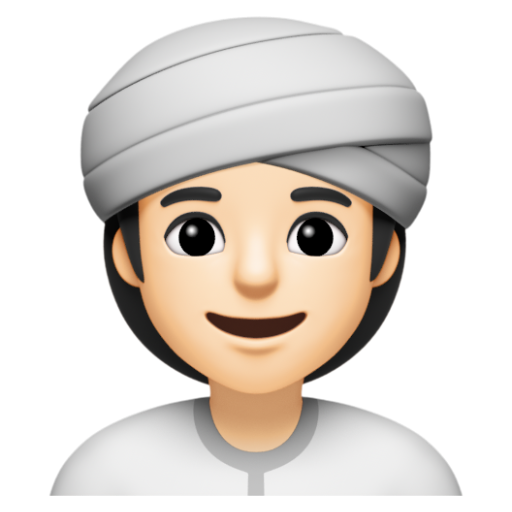 Emoji Người phụ nữ đội khăn xếp: màu da sáng 👳🏻‍♀ dạng 3D