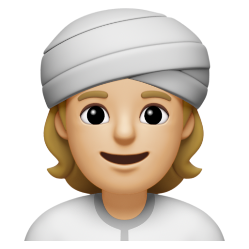 Emoji Người đội khăn xếp: màu da sáng trung bình 👳🏼 dạng 3D