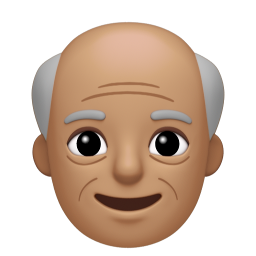 Emoji Cụ ông: màu da trung bình 👴🏽 dạng 3D