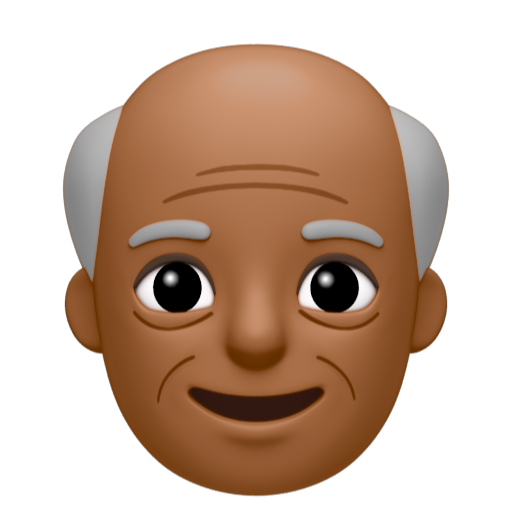 Emoji Cụ ông: màu da tối trung bình 👴🏾 dạng 3D