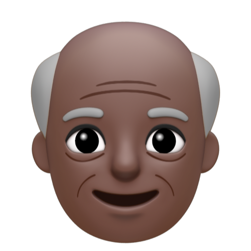 Emoji Cụ ông: màu da tối 👴🏿 dạng 3D