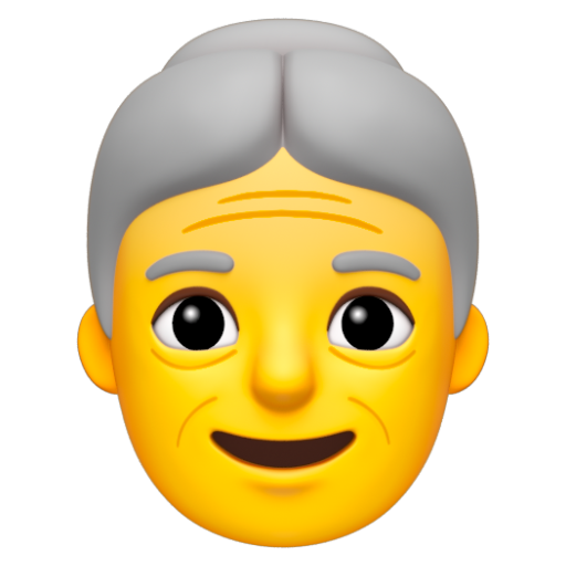 Emoji Cụ bà 👵 dạng 3D
