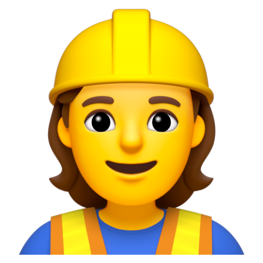 Emoji Công nhân xây dựng 👷 dạng 3D