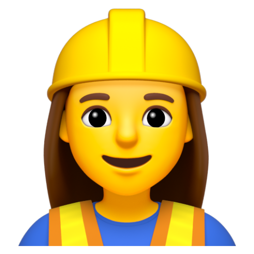 Emoji Công nhân xây dựng nữ 👷‍♀ dạng 3D